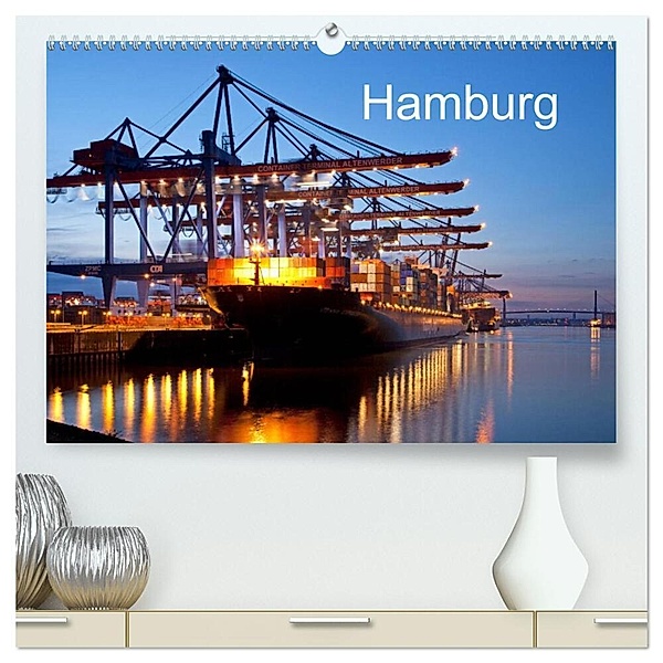 Hamburg (hochwertiger Premium Wandkalender 2024 DIN A2 quer), Kunstdruck in Hochglanz, Siegfried Kuttig