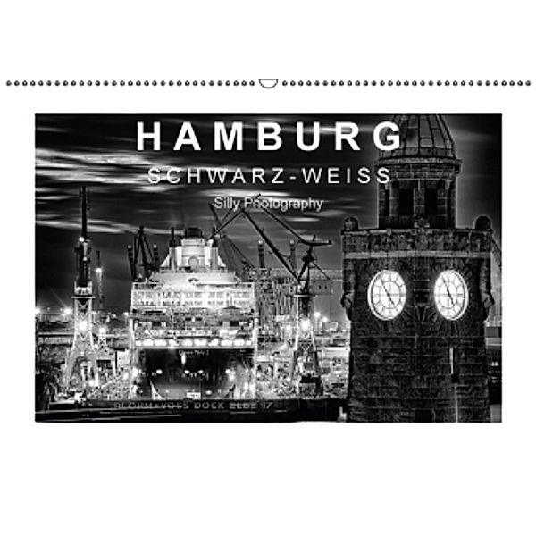 Hamburg in schwarz-weiss (Wandkalender 2015 DIN A2 quer), Silvia Grimpe