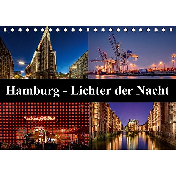 Hamburg - Lichter der Nacht (Tischkalender 2018 DIN A5 quer), Carina Buchspies