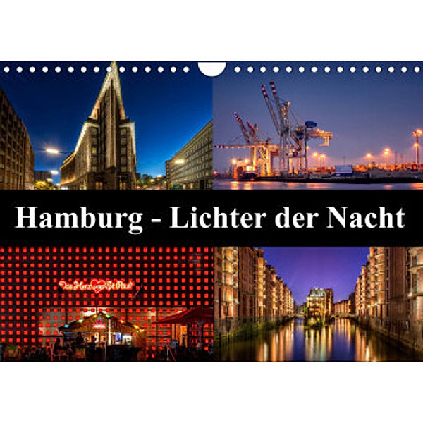 Hamburg - Lichter der Nacht (Wandkalender 2022 DIN A4 quer), Carina Buchspies