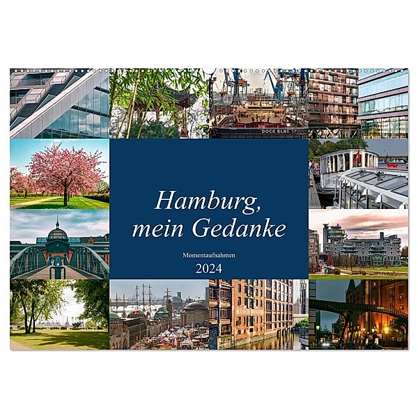 Hamburg, mein Gedanke (Wandkalender 2024 DIN A2 quer), CALVENDO Monatskalender, Carmen Steiner / Matthias Konrad