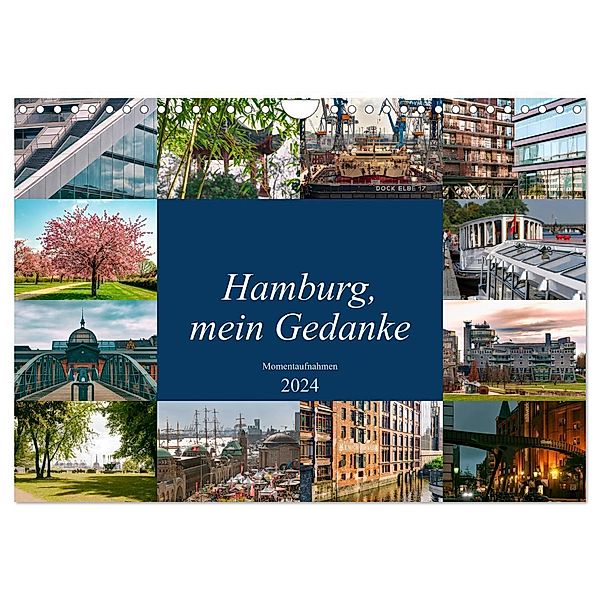 Hamburg, mein Gedanke (Wandkalender 2024 DIN A4 quer), CALVENDO Monatskalender, Carmen Steiner / Matthias Konrad