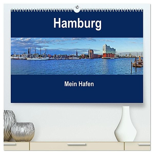 Hamburg - Mein Hafen (hochwertiger Premium Wandkalender 2025 DIN A2 quer), Kunstdruck in Hochglanz, Calvendo, Martina Fornal