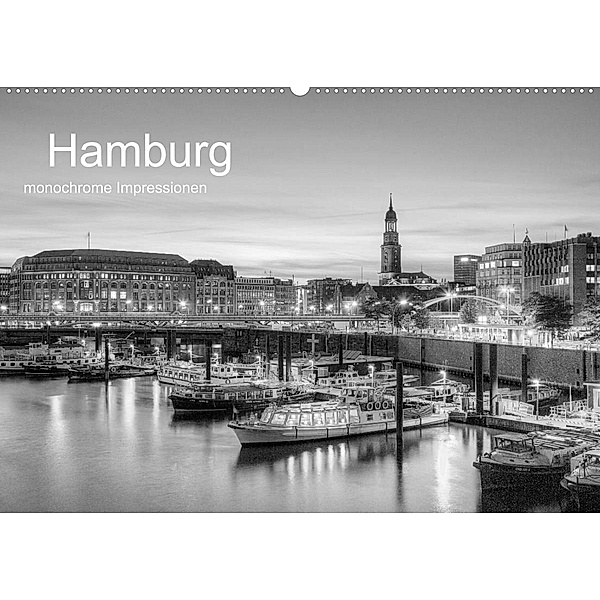 Hamburg monochrome Impressionen (Wandkalender 2023 DIN A2 quer), Joachim Hasche Fotografie