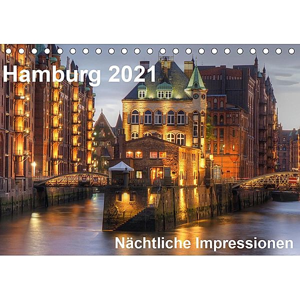 Hamburg - Nächtliche Impressionen (Tischkalender 2021 DIN A5 quer), Thomas Seethaler