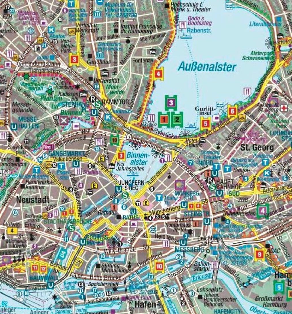 Hamburg Ost + West = unterwegs in Hamburg Rad- u. Wanderkarte - 2 Karten in  einer Plastikhülle - mit vielen touristischen Informationen - Karte Ost +  West | Weltbild.ch