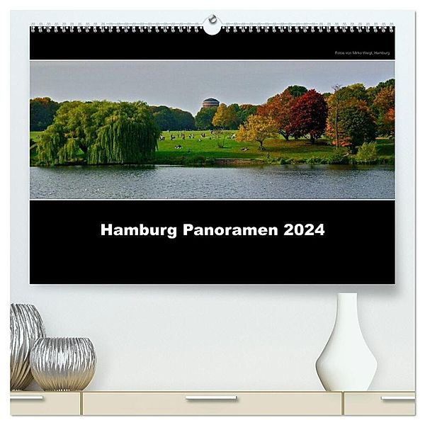 Hamburg Panoramen 2024 (hochwertiger Premium Wandkalender 2024 DIN A2 quer), Kunstdruck in Hochglanz, Hamburg, Fotos © Mirko Weigt