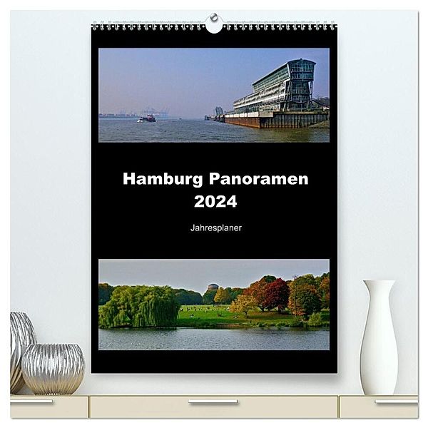 Hamburg Panoramen 2024 - Jahresplaner (hochwertiger Premium Wandkalender 2024 DIN A2 hoch), Kunstdruck in Hochglanz, Hamburg, Fotos © Mirko Weigt