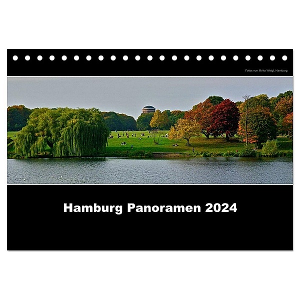 Hamburg Panoramen 2024 (Tischkalender 2024 DIN A5 quer), CALVENDO Monatskalender, Hamburg, Fotos © Mirko Weigt