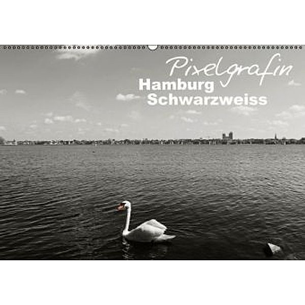 Hamburg Schwarzweiss (Wandkalender 2015 DIN A2 quer), Pixelgrafin