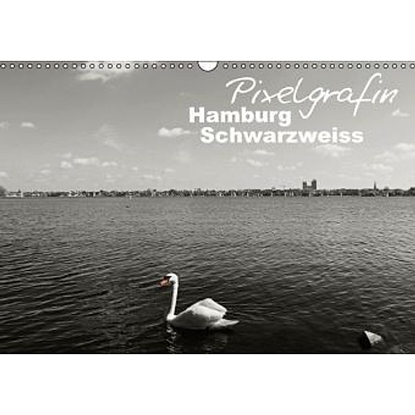 Hamburg Schwarzweiss (Wandkalender 2016 DIN A3 quer), Pixelgrafin