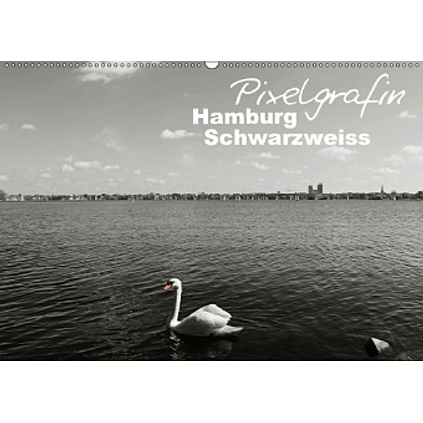 Hamburg Schwarzweiss (Wandkalender 2017 DIN A2 quer), Pixelgrafin