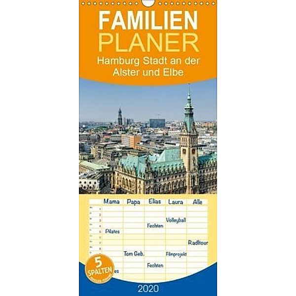 Hamburg Stadt an der Alster und Elbe - Familienplaner hoch (Wandkalender 2020 , 21 cm x 45 cm, hoch), Andreas Voigt