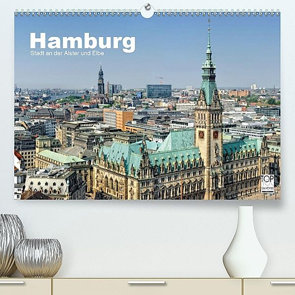 Hamburg Stadt an der Alster und Elbe (Premium-Kalender 2020 DIN A2 quer), Andreas Voigt