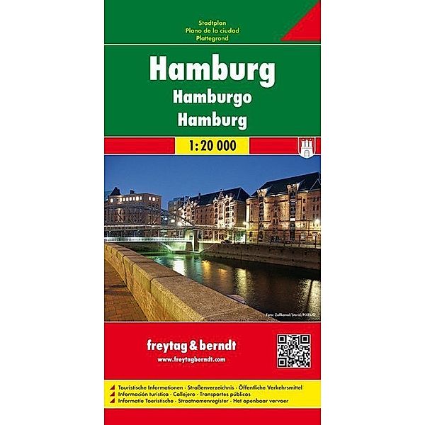 Hamburg, Stadtplan 1:20.000. Hamburgo