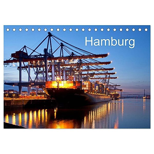 Hamburg (Tischkalender 2024 DIN A5 quer), CALVENDO Monatskalender, Siegfried Kuttig