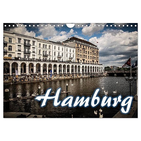 Hamburg (Wandkalender 2024 DIN A4 quer), CALVENDO Monatskalender, Oliver Pinkoss Photostorys