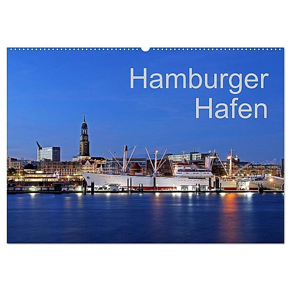 Hamburger Hafen (Wandkalender 2024 DIN A2 quer), CALVENDO Monatskalender, Joachim Hasche