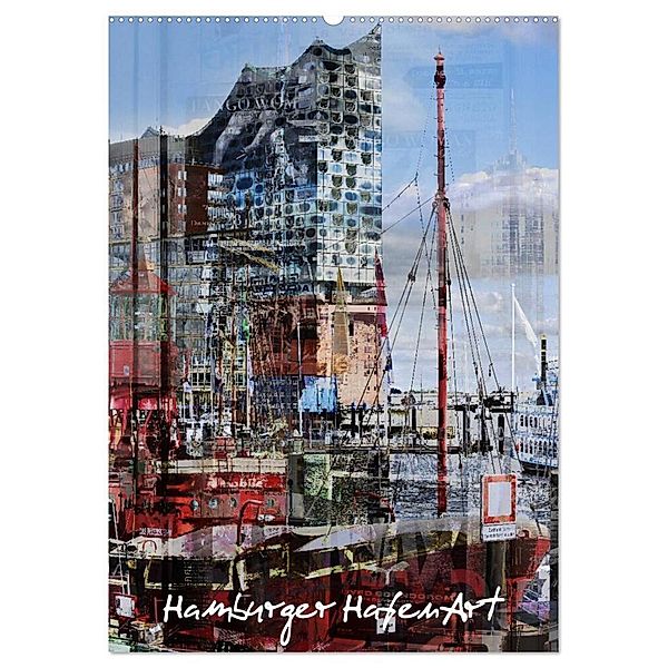 Hamburger HafenArt (Wandkalender 2024 DIN A2 hoch), CALVENDO Monatskalender, Karsten Jordan
