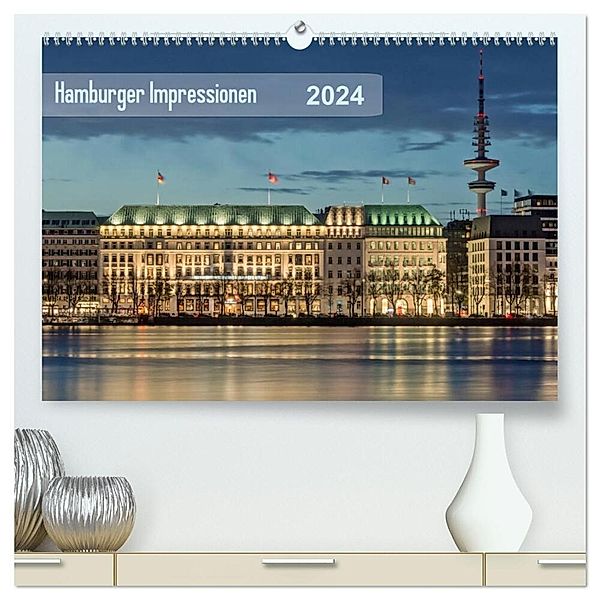 Hamburger Impressionen 2024 (hochwertiger Premium Wandkalender 2024 DIN A2 quer), Kunstdruck in Hochglanz, Klaus Kolfenbach