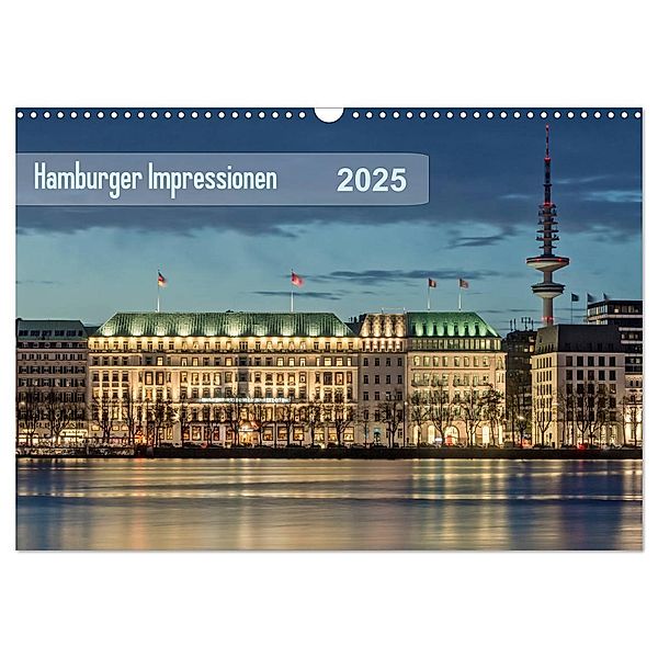 Hamburger Impressionen 2025 (Wandkalender 2025 DIN A3 quer), CALVENDO Monatskalender, Calvendo, Klaus Kolfenbach