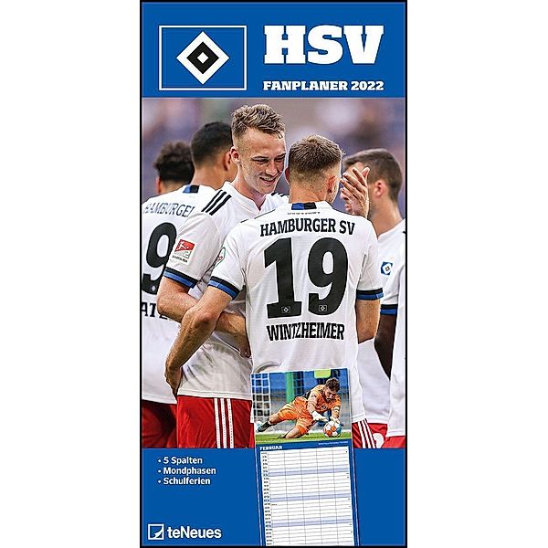 Hamburger SV 2022 - Fanplaner - Fussball-Kalender - Fan-Kalender - 22x45 - Sport