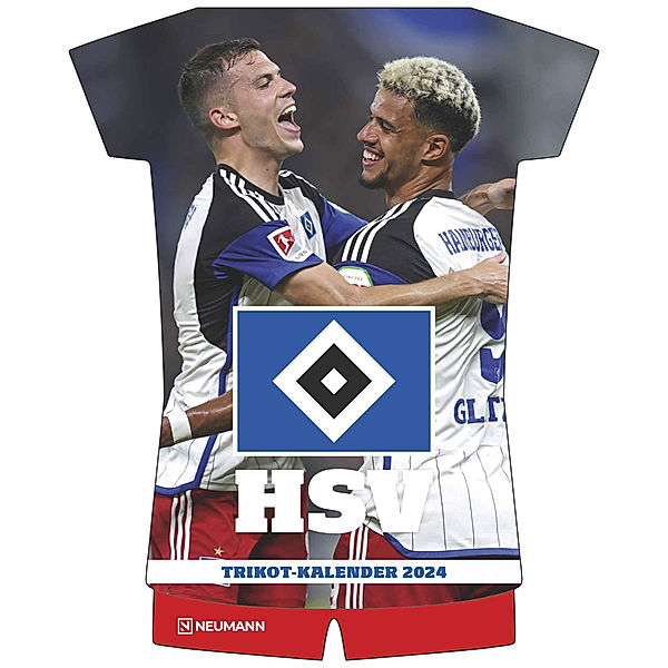 Hamburger SV 2024 - Trikotkalender - Fussball-Kalender - Fan-Kalender - 34,1x42