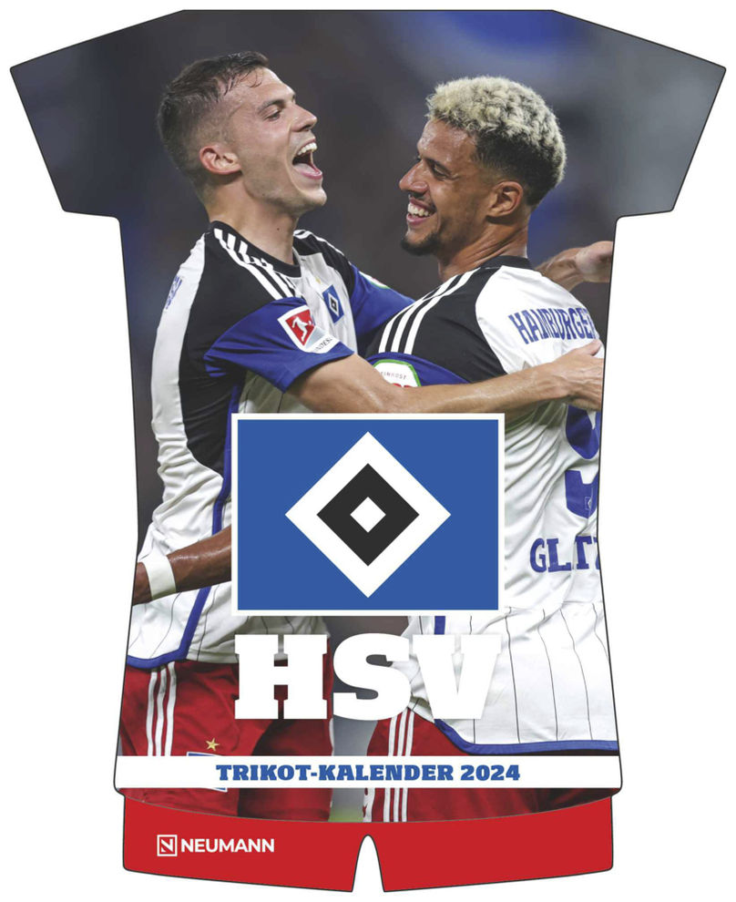 Hamburger SV 2024 - Trikotkalender - Fussball-Kalender - Fan-Kalender -  34,1x42 - Kalender bestellen