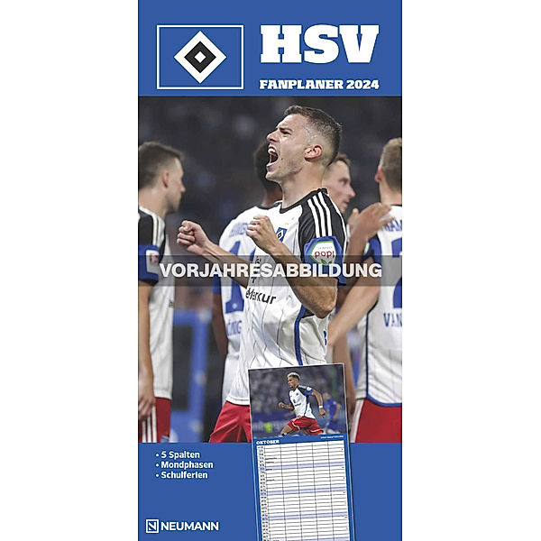 Hamburger SV 2025 - Fanplaner - Fußball-Kalender - Fan-Kalender - 22x45 - Sport