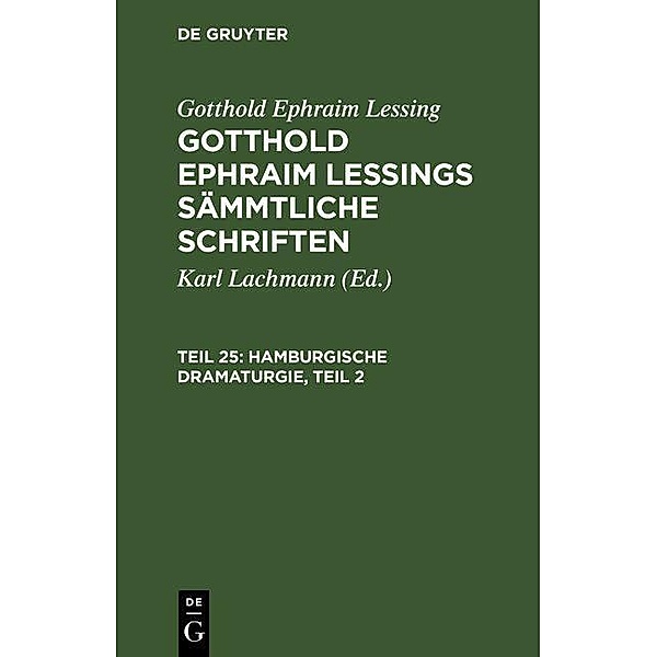 Hamburgische Dramaturgie, Teil 2, Gotthold Ephraim Lessing