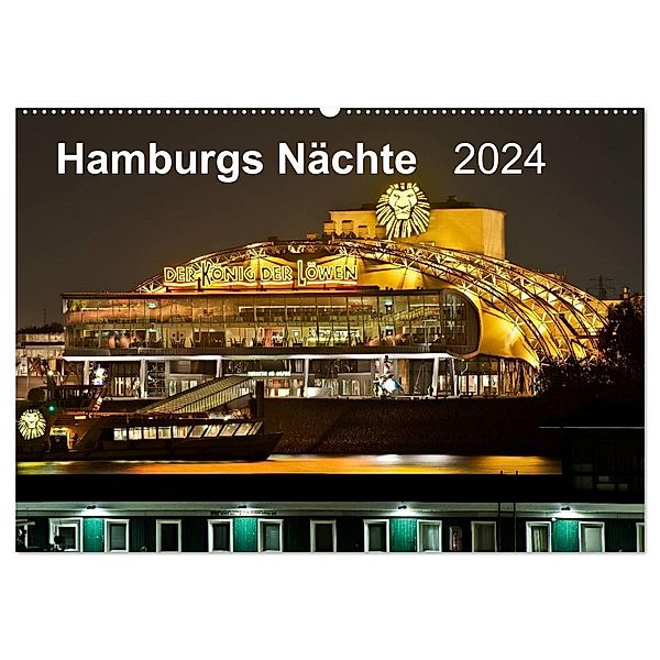 Hamburgs Nächte (Wandkalender 2024 DIN A2 quer), CALVENDO Monatskalender, Rolf Heymanns