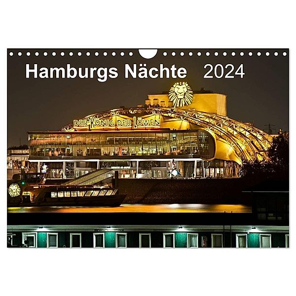 Hamburgs Nächte (Wandkalender 2024 DIN A4 quer), CALVENDO Monatskalender, Rolf Heymanns