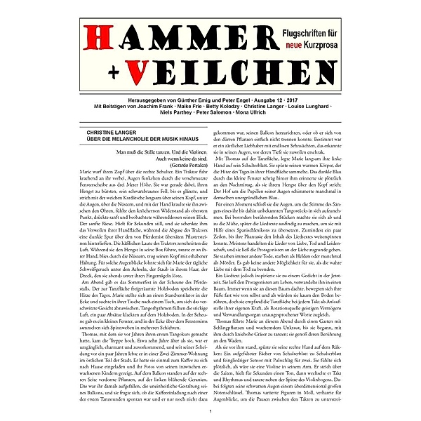 Hammer + Veilchen Nr. 12