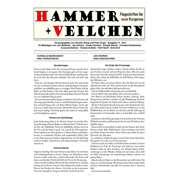 Hammer + Veilchen Nr. 13