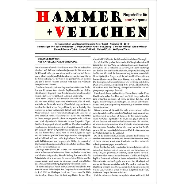 Hammer + Veilchen Nr. 15