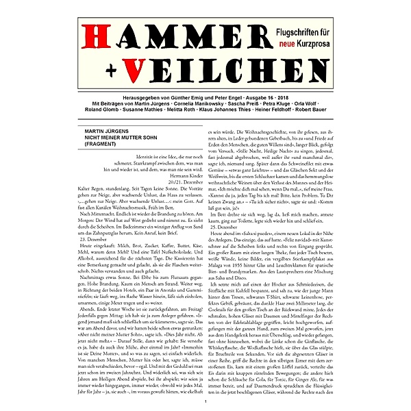 Hammer + Veilchen Nr. 16