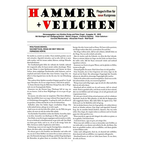 Hammer + Veilchen Nr. 18