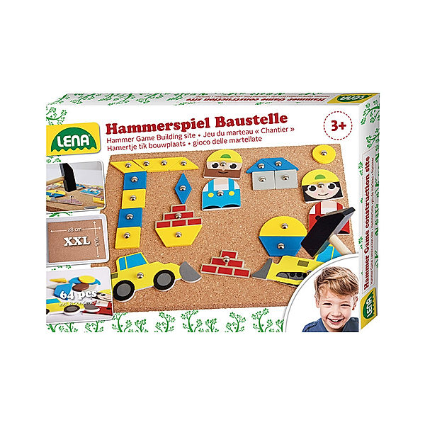 LENA® Hammerspiel BAUSTELLE in bunt