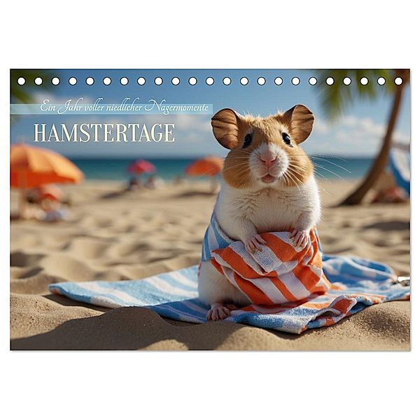 Hamstertage (Tischkalender 2024 DIN A5 quer), CALVENDO Monatskalender, Calvendo, Heidi Spiegler