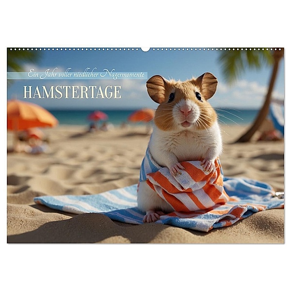 Hamstertage (Wandkalender 2024 DIN A2 quer), CALVENDO Monatskalender, Calvendo, Heidi Spiegler