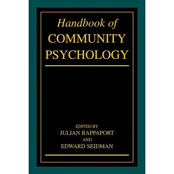 Handbook of Community Psychology