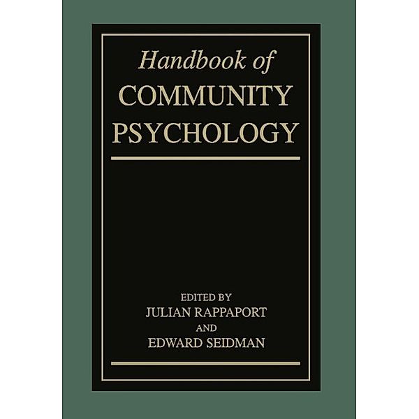 Handbook of Community Psychology