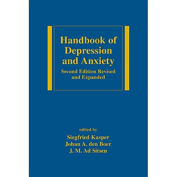 Handbook of Depression and Anxiety, Brent Benda