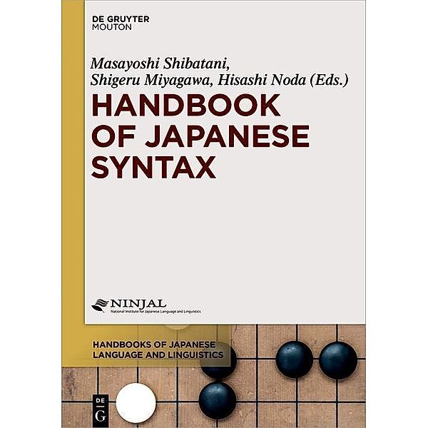 Handbook of Japanese Syntax / Handbooks of Japanese Language and Linguistics [HJLL] Bd.4