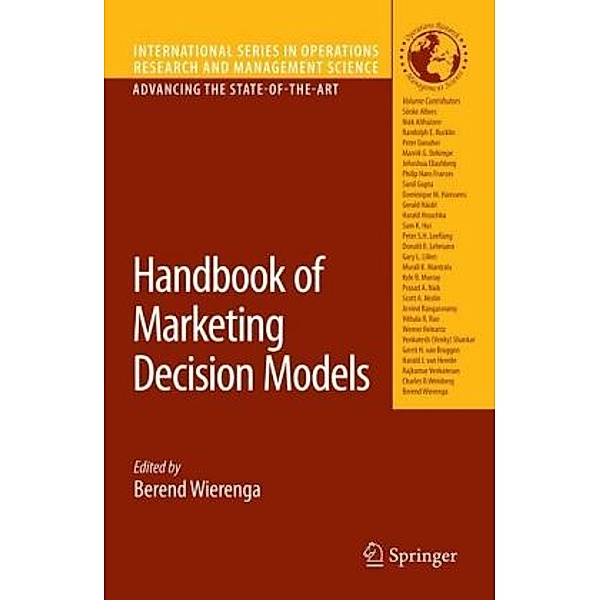 Handbook of Marketing Decision Models
