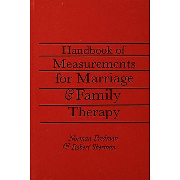 Handbook Of Measurements For Marriage And Family Therapy, Ed. D. Sherman, Ph. D. Fredman
