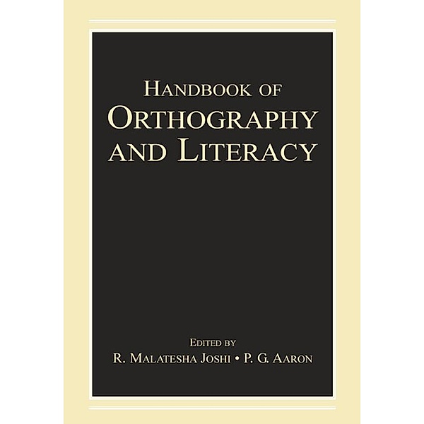 Handbook of Orthography and Literacy