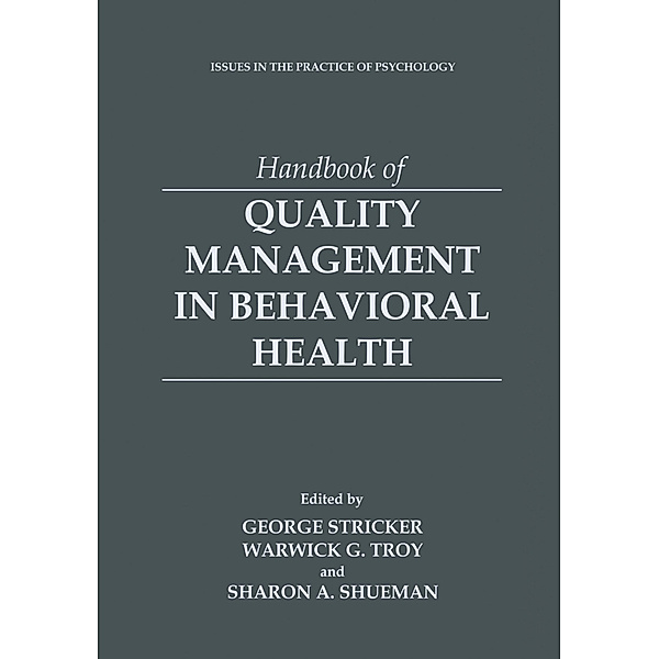 Handbook of Quality Management in Behavioral Health