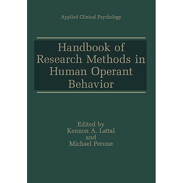 Handbook of Research Methods in Human Operant Behavior