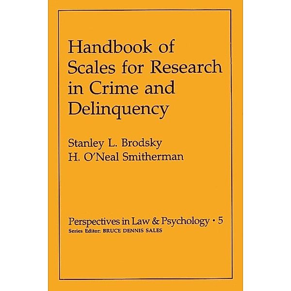 Handbook of Scales for Research in Crime and Delinquency / Modern Perspectives in Energy, Stanley L. Brodsky, H. O'Neal Smitherman